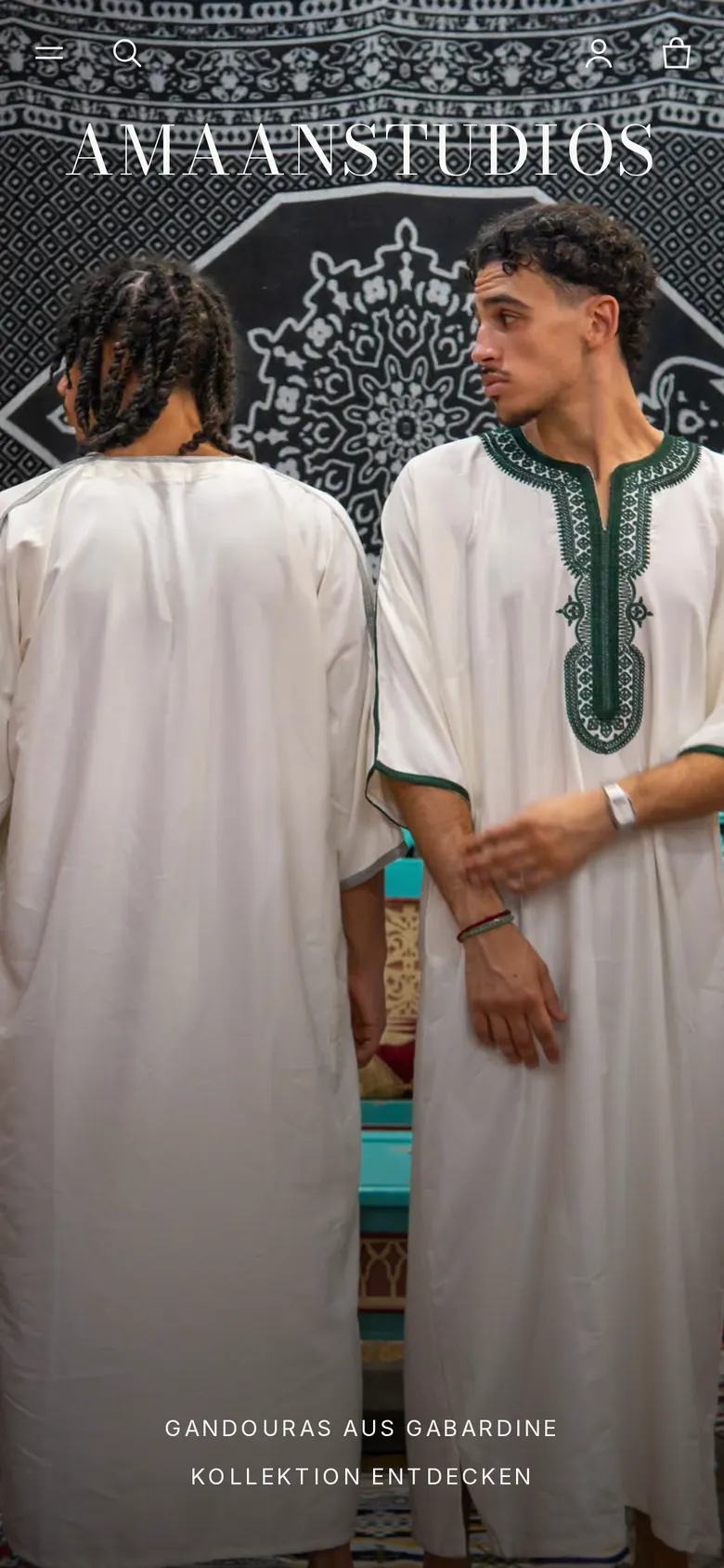 Nachher: neuer Amaanstudios-Shop auf dem Smartphone